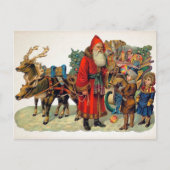 Vintage Angry Santa Briefkaart (Voorkant)