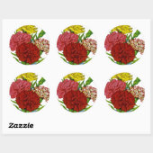 Vintage-anjer-zaadpakket Ronde Sticker (Vel)