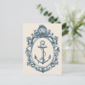 Vintage Anker in Antiek Lijst Briefkaart (Staand voorkant)