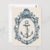 Vintage Anker in Antiek Lijst Briefkaart (Voorkant / Achterkant)