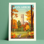 Vintage Ann Arbor Michigan Briefkaart