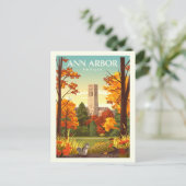 Vintage Ann Arbor Michigan Briefkaart (Staand voorkant)
