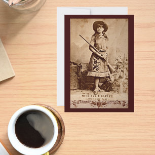 Vintage Annie Oakley Sepia Wenskaart Kaart