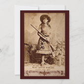 Vintage Annie Oakley Sepia Wenskaart Kaart (Voorkant)