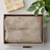 vintage ansichtkaarten en bloemen tissuepapier (Geschenk)