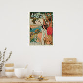 Vintage Antibes France travel ad Poster (Keuken)
