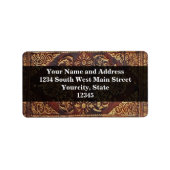 Vintage Antiek Afbeelding Etiket (Voorkant)