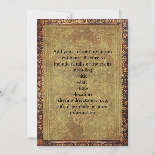 Vintage Antiek Afbeelding Kaart (Achterkant)