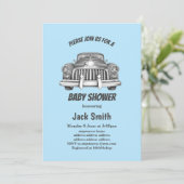 vintage antiek baby shower kaart (Staand voorkant)