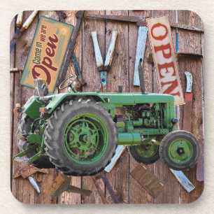  Vintage Antiek Boerderijen tractor Bier Onderzetter