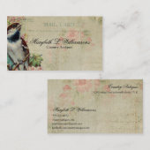 Vintage Antiek Briefkaart Visitekaartje (Voorkant / Achterkant)