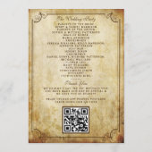 Vintage Antiek weddenschappen Sjablonen programma (Achterkant)