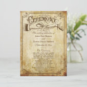 Vintage Antiek weddenschappen Sjablonen programma (Staand voorkant)