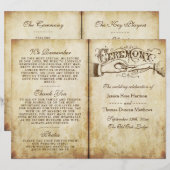 Vintage Antiek weddenschappen Sjablonen programma (Voorkant / Achterkant)