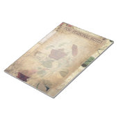 Vintage antieke rode bloem abstract ephemera notitieblok (Schuin)