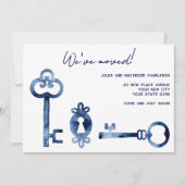 Vintage Antique Keys Moving New Home Announcement Aankondiging (Voorkant)