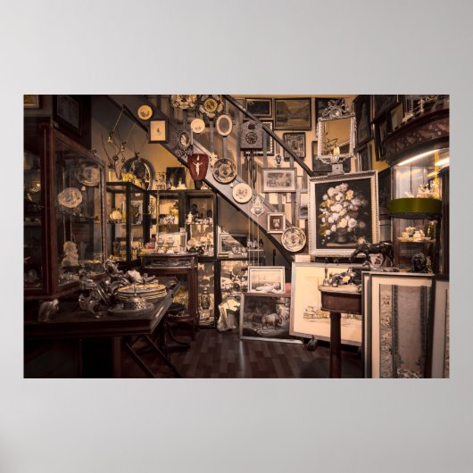 Vintage Antique Store Poster (Voorkant)