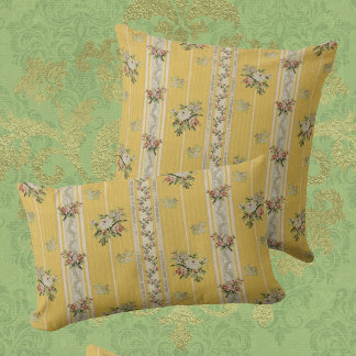 Vintage Antique Wallpaper Yellow Kussen