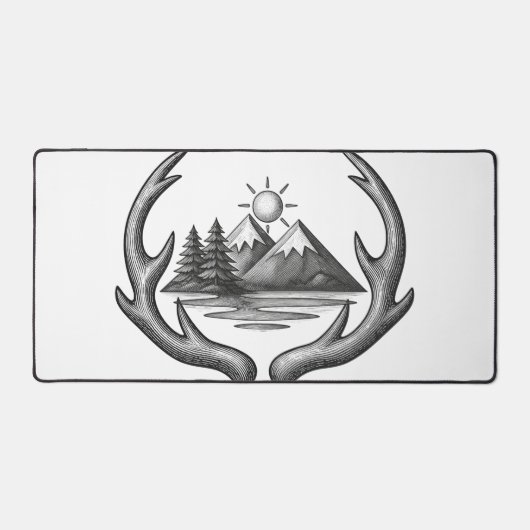 Vintage Antler Mountain Wilderness Bureaumat (Voorkant)
