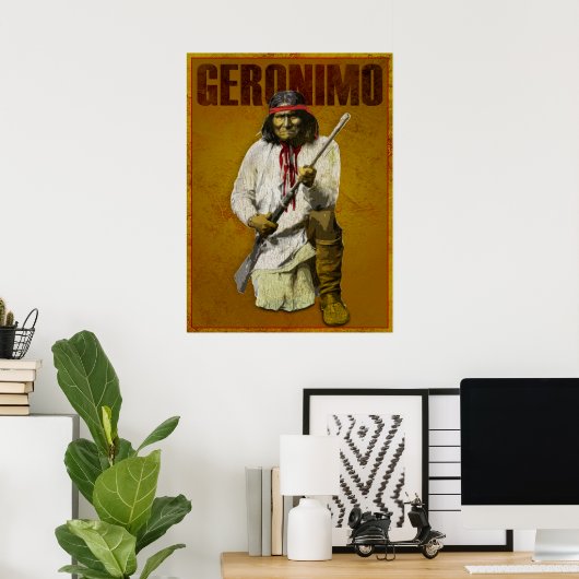 Vintage Apache Indian - Geronimo Poster (Thuiskantoor)