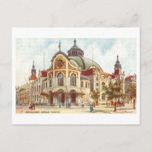 Vintage Apollo Theater in Düsseldorf, Germany Briefkaart (Voorkant)
