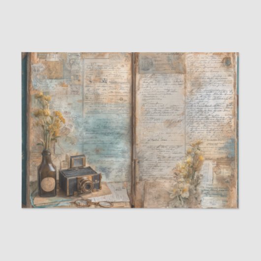 Vintage Apothecary Bottle Antique Camera Tissuepapier (Voorkant)