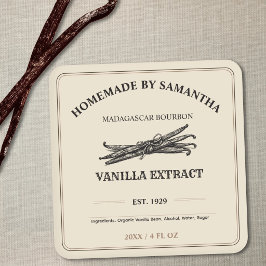 Vintage Apotheek Vanille Extract Label Sticker