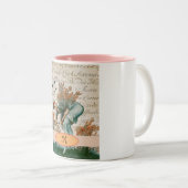 Vintage appelmoestuin, , bloemstijl tweekleurige koffiemok (Voorkant rechts)