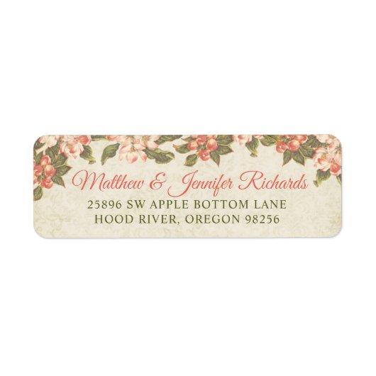 Vintage Apple Blossom | Retouradres Etiket (Voorkant)