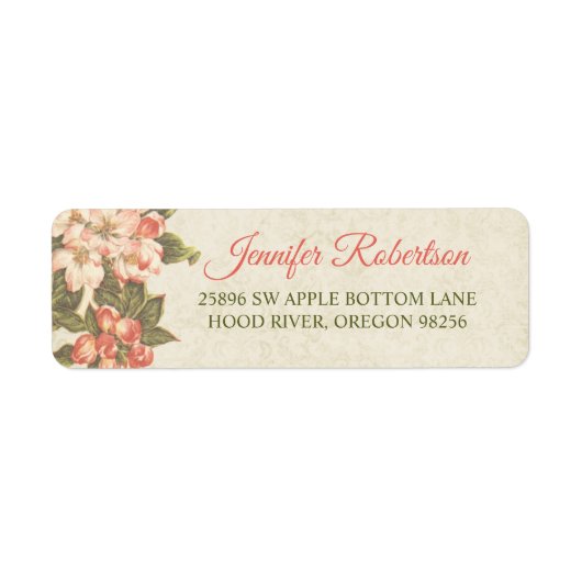 Vintage Apple Blossom | Retouradres Etiket (Voorkant)