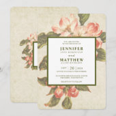 Vintage Apple Blossom | Uitnodiging tot weddenscha (Voorkant / Achterkant)