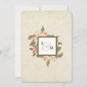 Vintage Apple Blossom | Uitnodiging tot weddenscha (Achterkant)