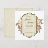 Vintage Apple Blossom | Uitnodiging tot weddenscha (Voorkant / Achterkant)