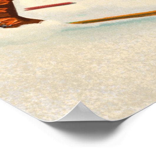 Vintage Apres Ski Pinup Art Poster (Hoek)