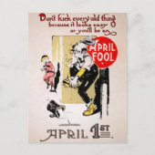 Vintage April Fools Day Briefkaart (Voorkant)