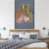 Vintage Aquarium Canvas Afdruk (Insitu (Slaapkamer))