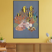 Vintage Aquarium Canvas Afdruk (Insitu (Woonkamer))