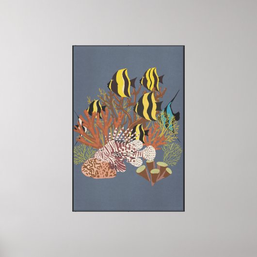 Vintage Aquarium Canvas Afdruk (Voorkant)