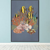 Vintage Aquarium Canvas Afdruk (Insitu (Houten vloer))