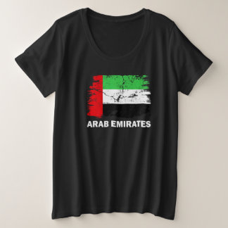 Vintage Arab Emirates Emirati Flag Pride Support E Grote Maat T-shirt