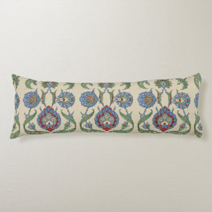 Vintage Arabisch Blauw Rood Geometrisch Bloemmotie Lichaamskussen