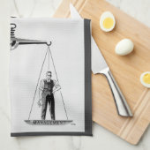 Vintage arbeid versus management, schalen van just theedoek (Quarter Fold)