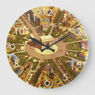 Vintage Arc de Triomphe, Parijs, Frankrijk Reis Ku Grote Klok