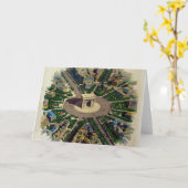 Vintage Arc de Triomphe Parijs Kaart (Gele Bloem)
