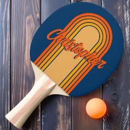 Vintage Arch Blue Lus met Naam Tafeltennisbatje