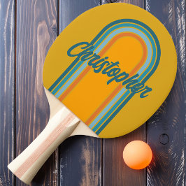 Vintage Arch Geel Lusje met Naam Tafeltennisbatje