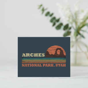 Vintage Arches National Park Moab Utah Feestdagenkaart