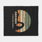 Vintage Arches National Park - Moab - Utah Fleece Deken (Voorkant (Horizontaal))