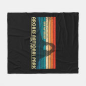 Vintage Arches National Park Moab Utah Fleece Deken (Voorkant (Horizontaal))