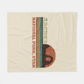 Vintage Arches National Park Moab Utah Fleece Deken (Voorkant (Horizontaal))